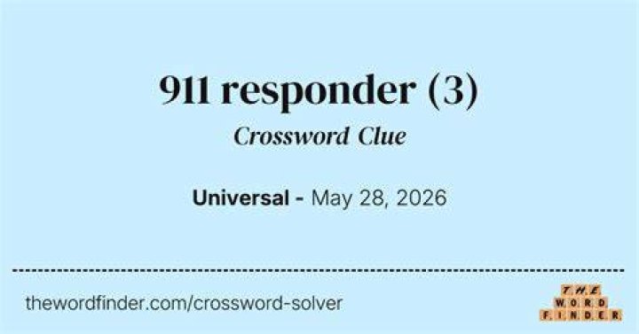 911 responder, for short Crossword Clue