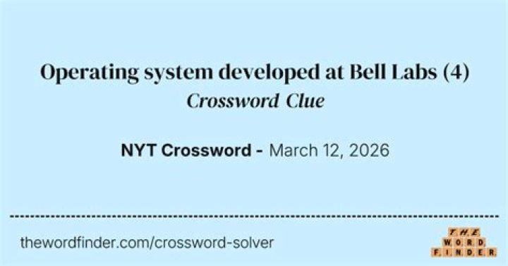 Bell Labs development of the 1970s Crossword Clue