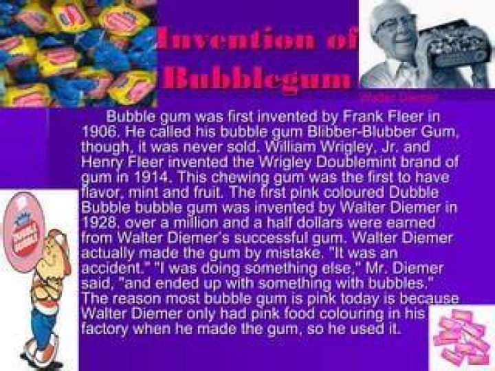 Bubble gum in 1906, e.g. Crossword Clue