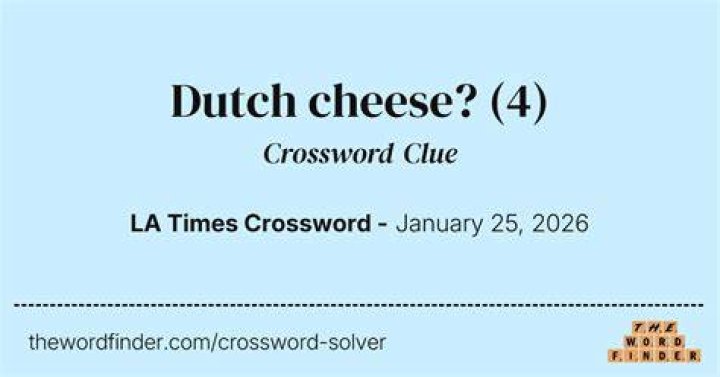 Dutch export Crossword Clue