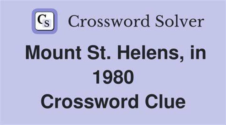 ___ Helens Crossword Clue