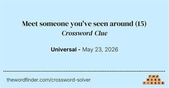 How you might meet someone Crossword Clue
