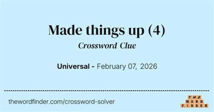 It might be changed or made up Crossword Clue