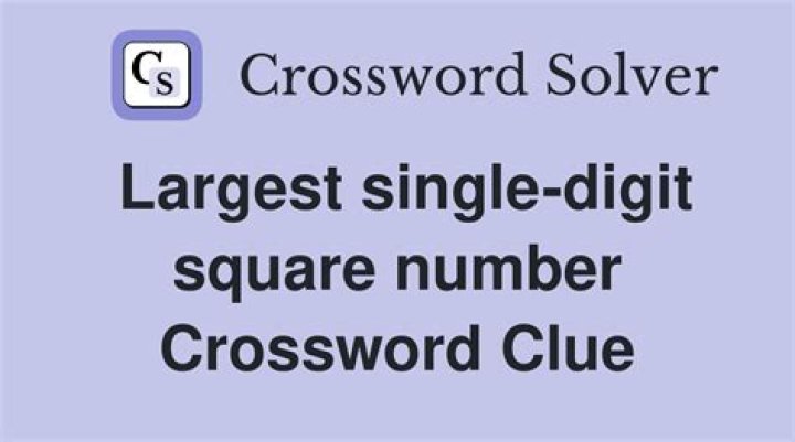 Largest digit in a set Crossword Clue