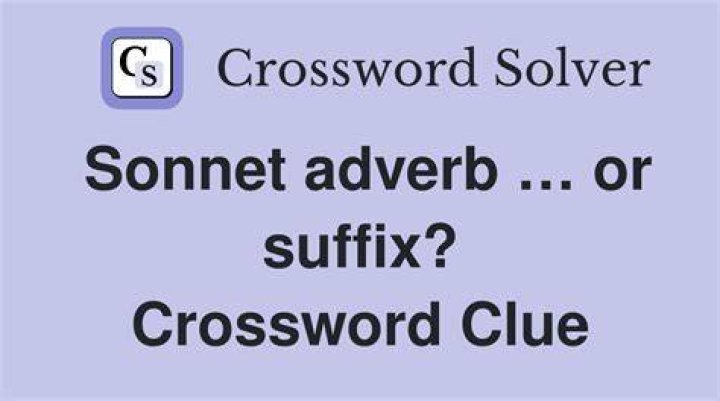Like a sonnet, in a way Crossword Clue