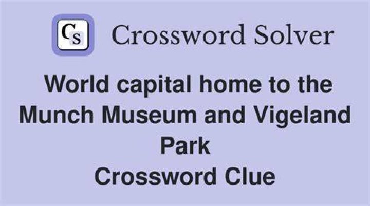Munch Museum locale Crossword Clue