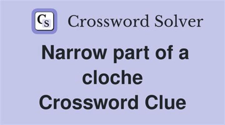 Narrow part Crossword Clue
