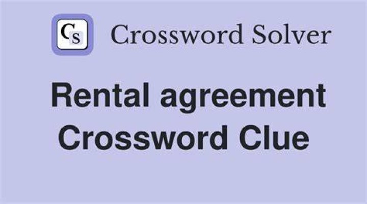 Rental agreement Crossword Clue