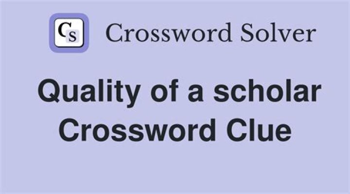 Scholar Crossword Clue