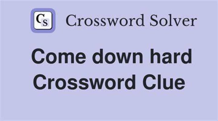 Sits (down) hard Crossword Clue