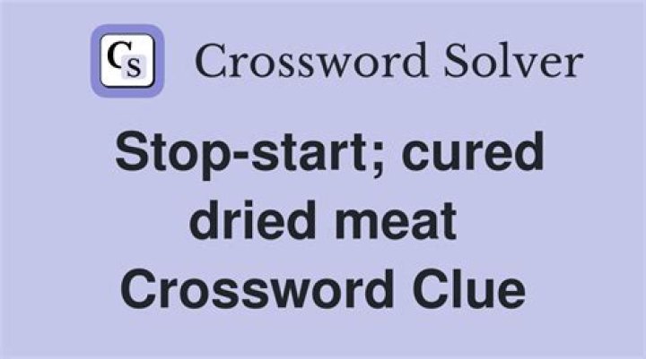 Stop start? Crossword Clue