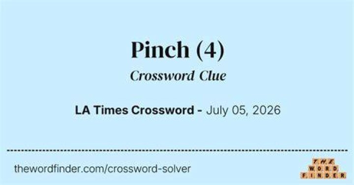What might get you in a pinch? Crossword Clue